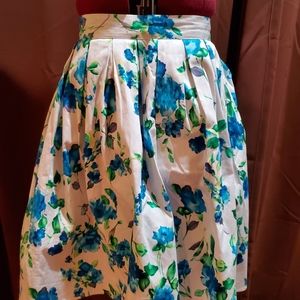 Grace Karin A-line Skirt Blue Flowers